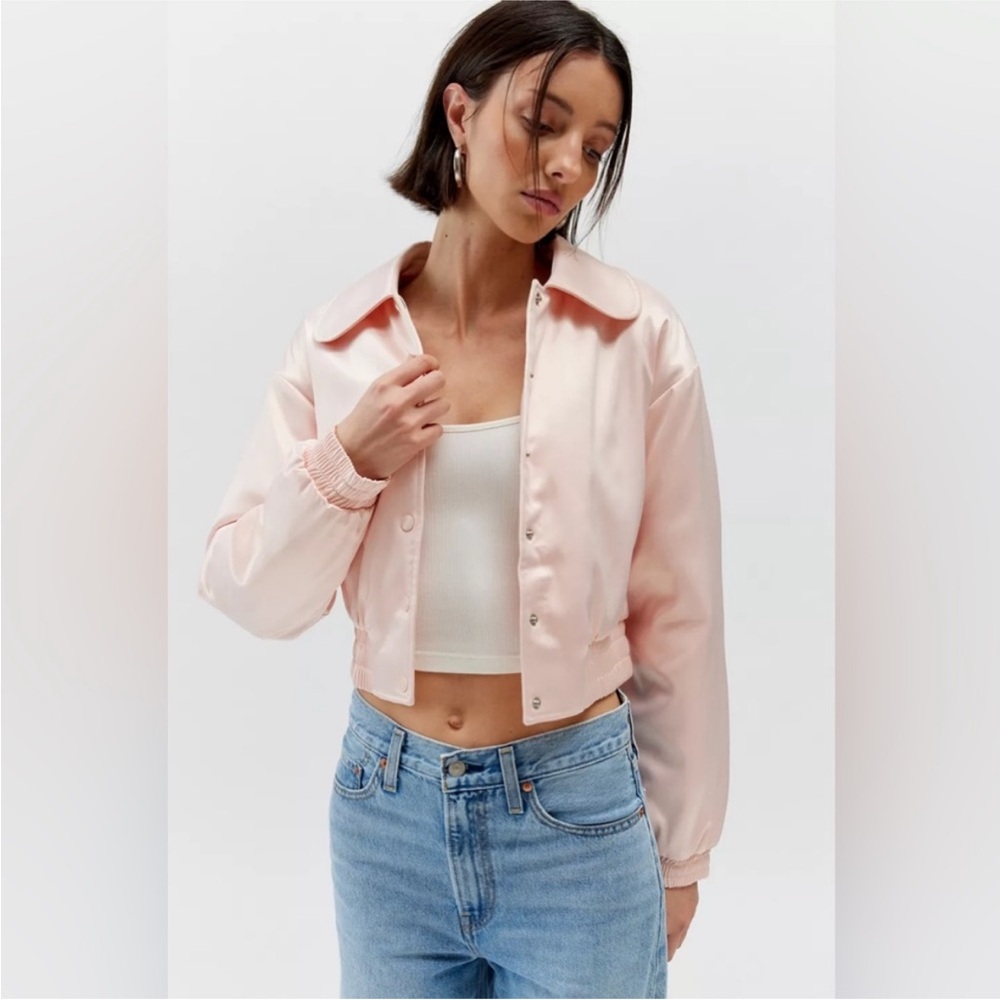 Urban Outfitters Light Pink Bomber Jacket